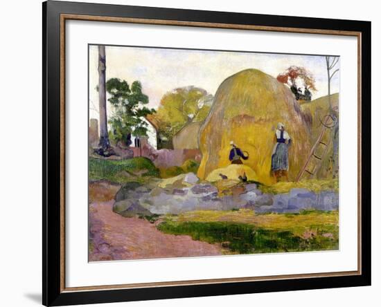 Les meules jaunes-Paul Gauguin-Framed Giclee Print