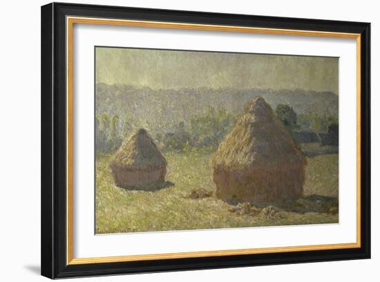 Les Meules-Claude Monet-Framed Giclee Print