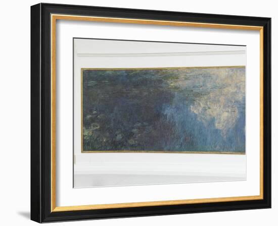 Les Nymph? : les Nuages-Claude Monet-Framed Premium Giclee Print