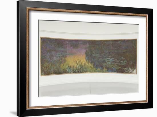 Les Nymph? : Soleil couchant-Claude Monet-Framed Giclee Print