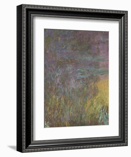 Les Nymph? : Soleil couchant-Claude Monet-Framed Giclee Print