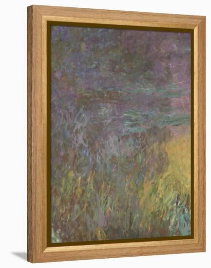Les Nymph? : Soleil couchant-Claude Monet-Framed Premier Image Canvas