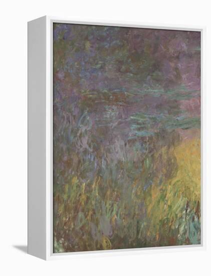 Les Nymph? : Soleil couchant-Claude Monet-Framed Premier Image Canvas