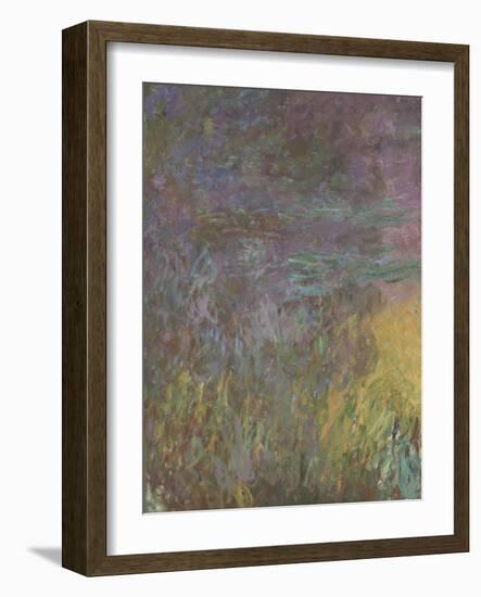 Les Nymph? : Soleil couchant-Claude Monet-Framed Giclee Print