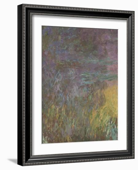 Les Nymph? : Soleil couchant-Claude Monet-Framed Giclee Print