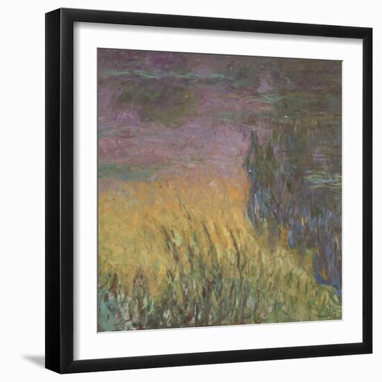 Les Nymph? : Soleil couchant-Claude Monet-Framed Giclee Print