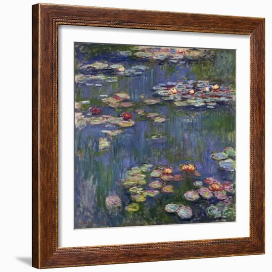 Les Nympheas a Giverny - Peinture De Claude Monet (1840-1926), Huile Sur Toile, 1916, 200,5X201 Cm-Claude Monet-Framed Giclee Print