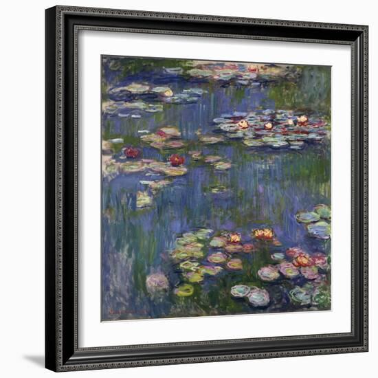 Les Nympheas a Giverny - Peinture De Claude Monet (1840-1926), Huile Sur Toile, 1916, 200,5X201 Cm-Claude Monet-Framed Giclee Print