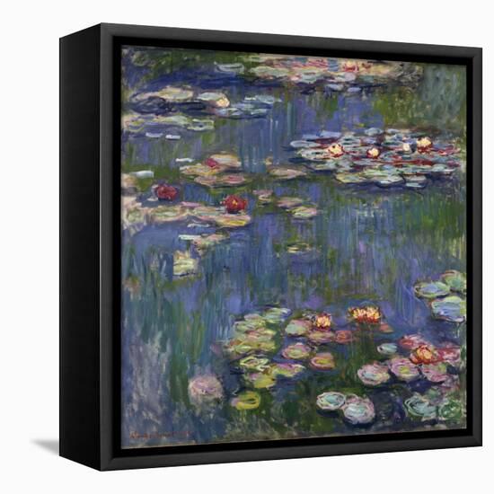Les Nympheas a Giverny - Peinture De Claude Monet (1840-1926), Huile Sur Toile, 1916, 200,5X201 Cm-Claude Monet-Framed Premier Image Canvas