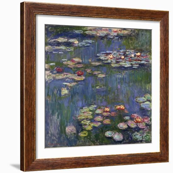 Les Nympheas a Giverny - Peinture De Claude Monet (1840-1926), Huile Sur Toile, 1916, 200,5X201 Cm-Claude Monet-Framed Giclee Print