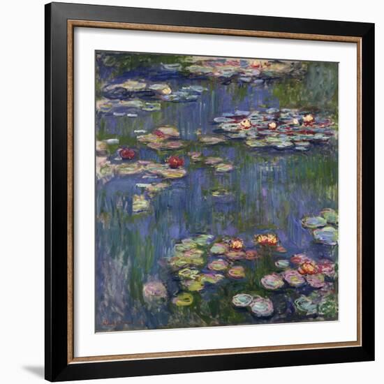 Les Nympheas a Giverny - Peinture De Claude Monet (1840-1926), Huile Sur Toile, 1916, 200,5X201 Cm-Claude Monet-Framed Giclee Print