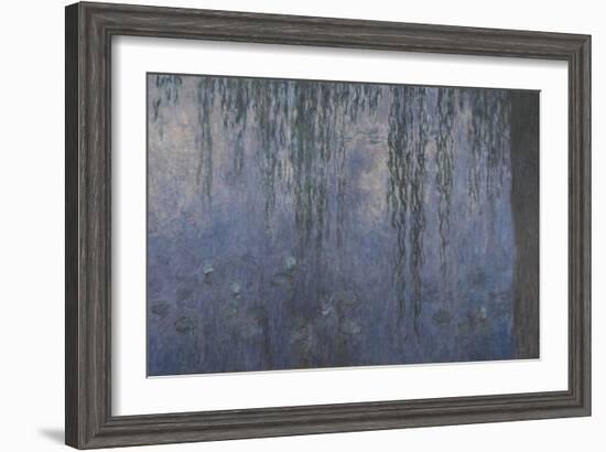 Les Nymphéas : Le Matin aux Saules-Claude Monet-Framed Giclee Print