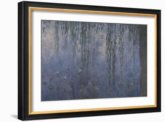 Les Nymphéas : Le Matin aux Saules-Claude Monet-Framed Giclee Print