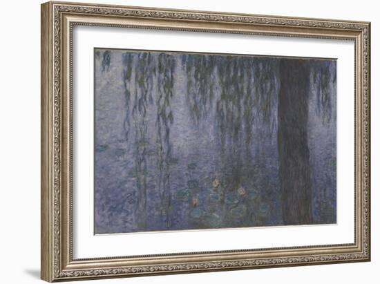 Les Nymphéas : Le Matin clair aux saules-Claude Monet-Framed Giclee Print