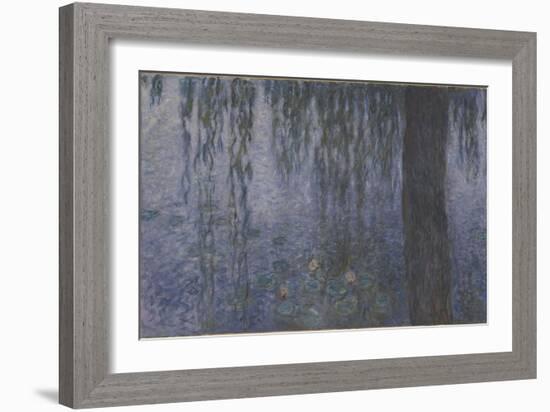 Les Nymphéas : Le Matin clair aux saules-Claude Monet-Framed Giclee Print