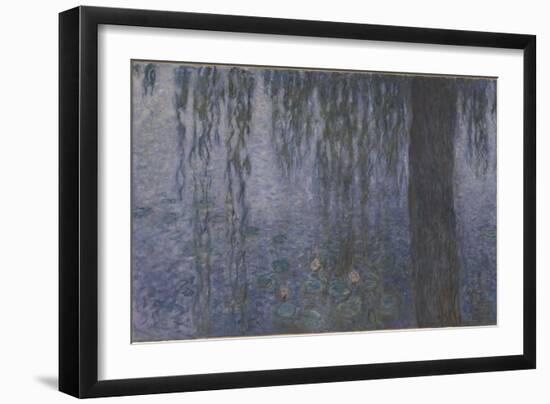 Les Nymphéas : Le Matin clair aux saules-Claude Monet-Framed Giclee Print