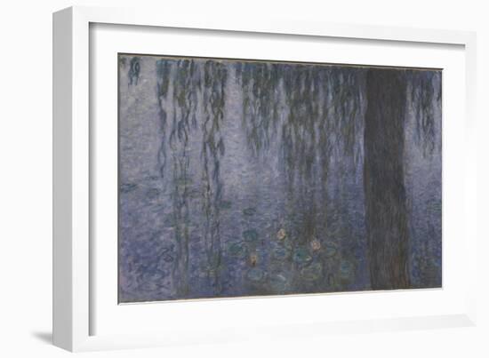 Les Nymphéas : Le Matin clair aux saules-Claude Monet-Framed Giclee Print