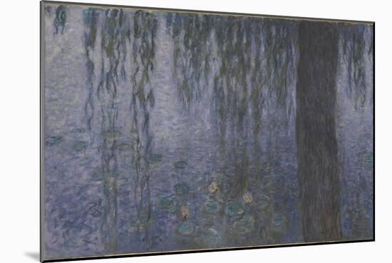 Les Nymphéas : Le Matin clair aux saules-Claude Monet-Mounted Giclee Print