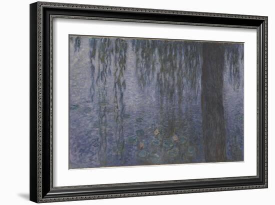 Les Nymphéas : Le Matin clair aux saules-Claude Monet-Framed Giclee Print