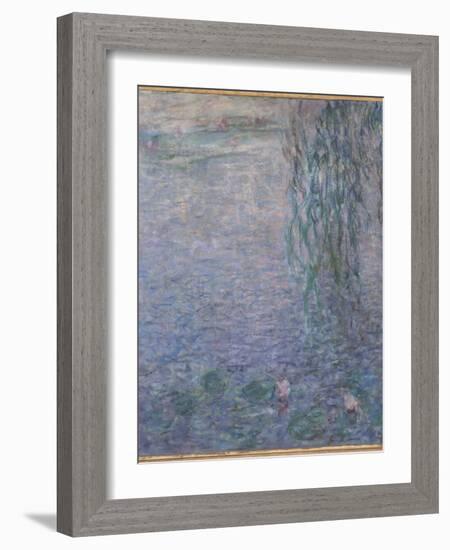 Les Nymphéas : Le Matin clair aux saules-Claude Monet-Framed Giclee Print