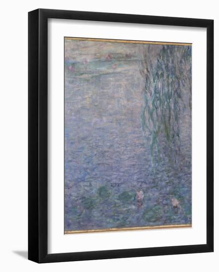 Les Nymphéas : Le Matin clair aux saules-Claude Monet-Framed Giclee Print