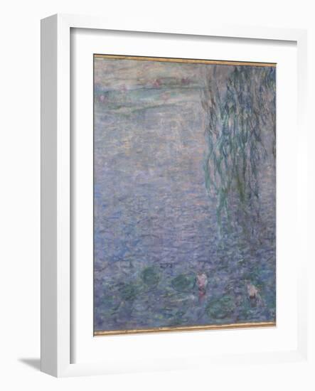 Les Nymphéas : Le Matin clair aux saules-Claude Monet-Framed Giclee Print