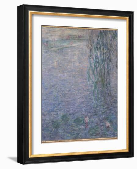 Les Nymphéas : Le Matin clair aux saules-Claude Monet-Framed Giclee Print