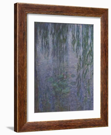 Les Nymphéas : Le Matin clair aux saules-Claude Monet-Framed Giclee Print