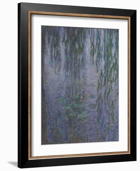 Les Nymphéas : Le Matin clair aux saules-Claude Monet-Framed Giclee Print