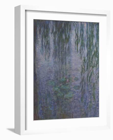 Les Nymphéas : Le Matin clair aux saules-Claude Monet-Framed Giclee Print