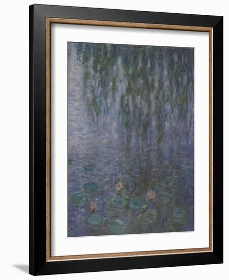 Les Nymphéas : Le Matin clair aux saules-Claude Monet-Framed Giclee Print