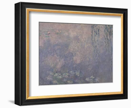 Les Nymphéas : Les Deux saules-Claude Monet-Framed Giclee Print