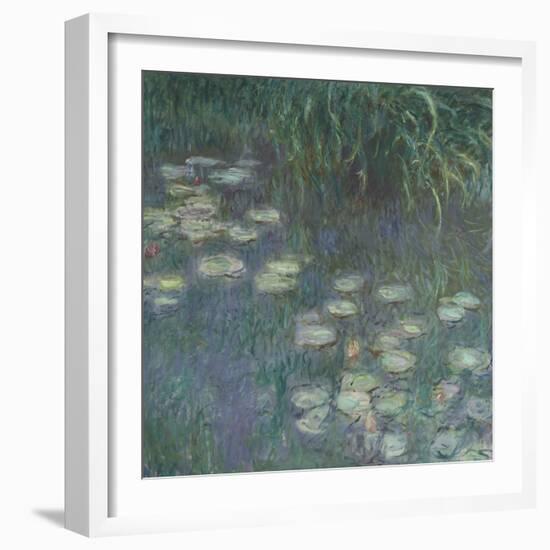 Les Nymphéas : Matin-Claude Monet-Framed Giclee Print