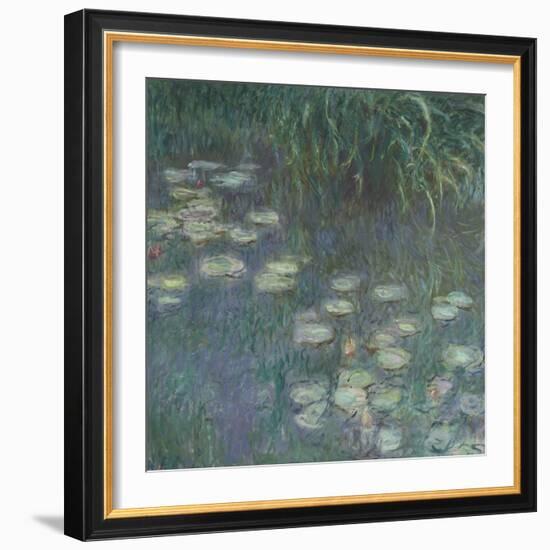 Les Nymphéas : Matin-Claude Monet-Framed Giclee Print