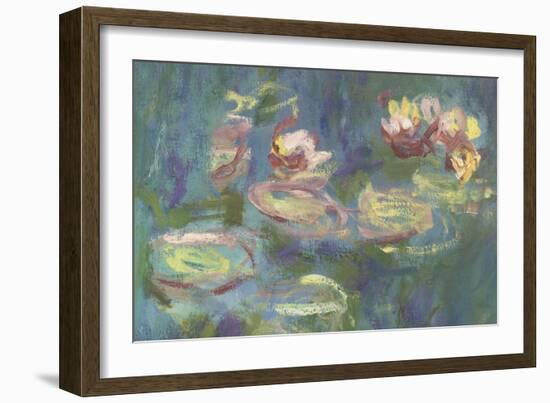 Les Nymphéas : Reflets verts-Claude Monet-Framed Giclee Print