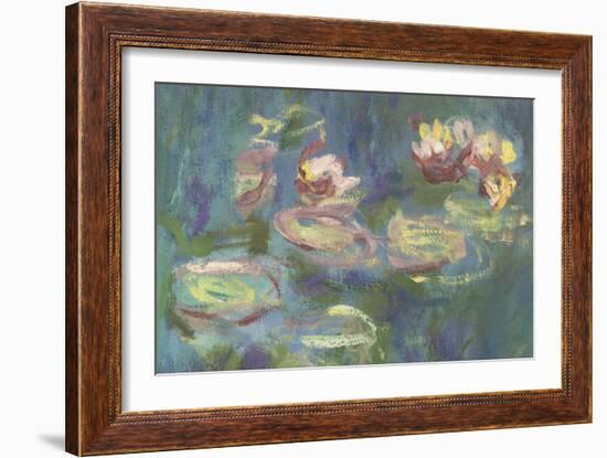 Les Nymphéas : Reflets verts-Claude Monet-Framed Giclee Print