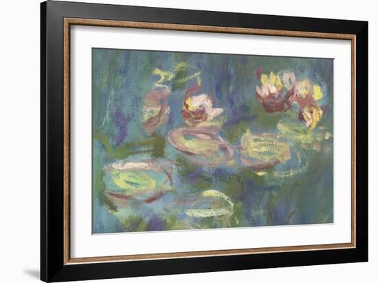 Les Nymphéas : Reflets verts-Claude Monet-Framed Giclee Print