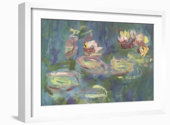 Les Nymphéas : Reflets verts-Claude Monet-Framed Giclee Print