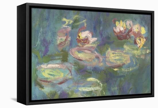 Les Nymphéas : Reflets verts-Claude Monet-Framed Premier Image Canvas