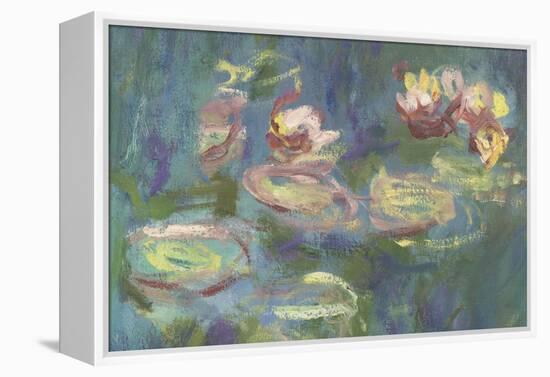 Les Nymphéas : Reflets verts-Claude Monet-Framed Premier Image Canvas