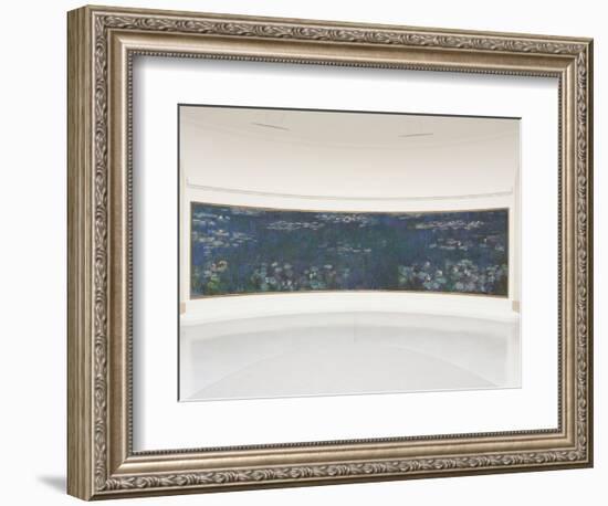 Les Nymphéas : Reflets verts-Claude Monet-Framed Giclee Print