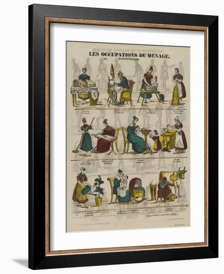 Les occupations du ménage-null-Framed Giclee Print