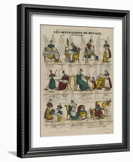 Les occupations du ménage-null-Framed Giclee Print