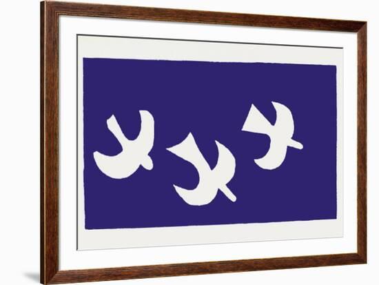 Les Oiseaux-Georges Braque-Framed Serigraph