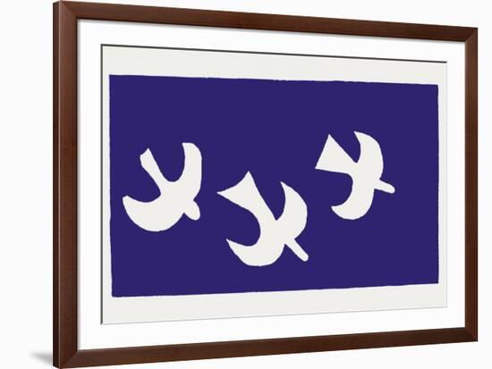 Les Oiseaux-Georges Braque-Framed Serigraph