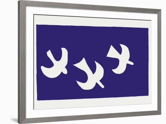 Les Oiseaux-Georges Braque-Framed Serigraph