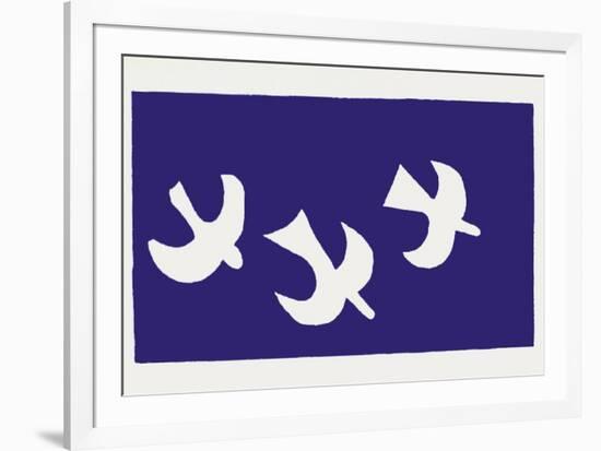 Les Oiseaux-Georges Braque-Framed Serigraph