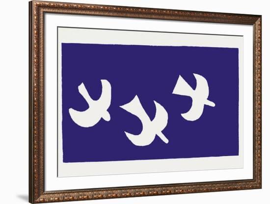 Les Oiseaux-Georges Braque-Framed Serigraph