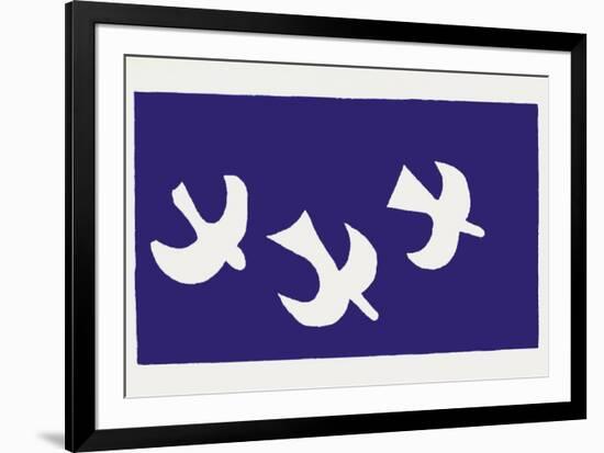 Les Oiseaux-Georges Braque-Framed Serigraph