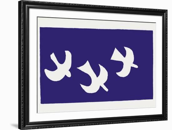 Les Oiseaux-Georges Braque-Framed Serigraph